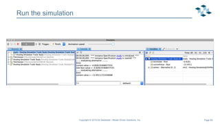 Page 50
Run the simulation
Copyright © 2019 Ed Seidewitz / Model Driven Solutions, Inc.
 