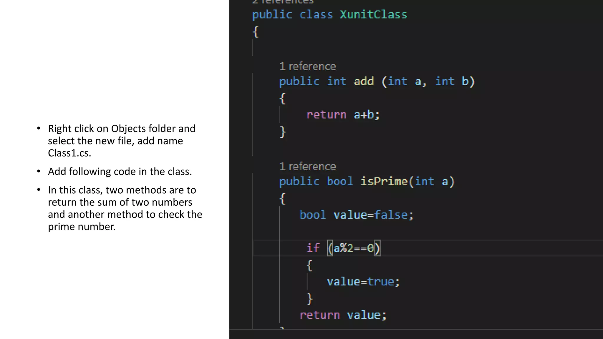 X unit testing framework with c# and vs code | PPTX
