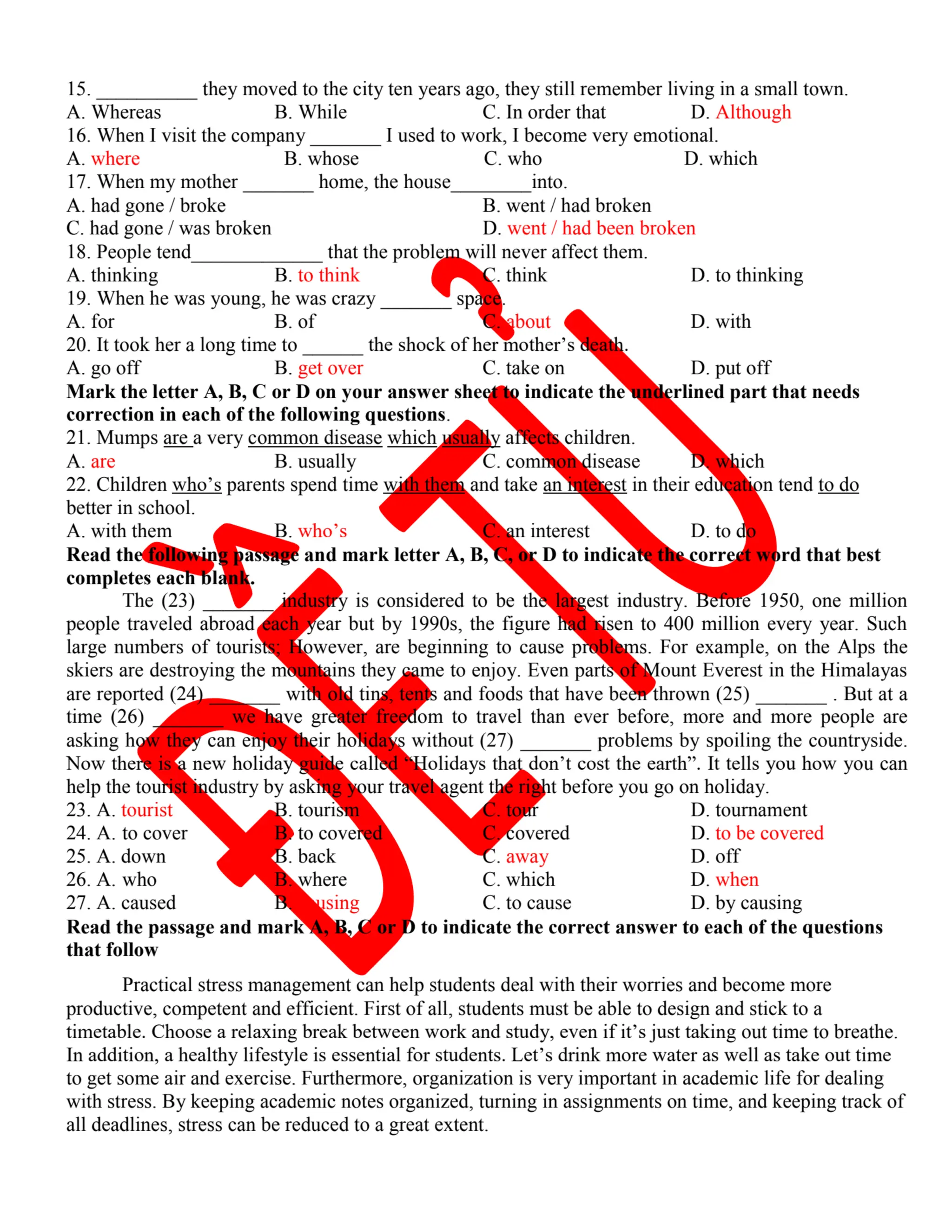 ĐỀ ĐỀ XUẤT THI VÀO 10 THPT THÀNH PHỐ HẢI PHÒNG MÔN TIẾNG ANH 9 NĂM HỌC ...