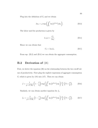 nal manufacturing good 
sector. This is the reallocation eect driven by the dierential productivity5. 
Notice also the labor allocation in agricultural sector depends on the relative 
price of agricultural good to  