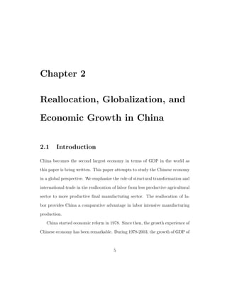 Chapter 1 
Introduction 
The world is becoming 
at. We have seen a spectacular increase in international 
trade and foreign direct investment in recent years. Many countries engage in 
the global production sharing. Varian (2007) discusses an interesting example 
of global production sharing for Apple's iPod. iPod is designed in the U.S. and 
assembled in China. However, most of its value comes from parts made in other 
countries. He cites an interesting study Linden, Kraemer, and Dedrick (2009) 
to illustrate the complexity of the global economy. 
The retail value of the 30-gigabyte video iPod that the authors ex- 
amined was $299. The most expensive component in it was the hard 
drive, which was manufactured by Toshiba and costs about $73. The 
next most costly components were the display module (about $20), 
the video/multimedia processor chip ($8) and the controller chip 
($5). They estimated that the  