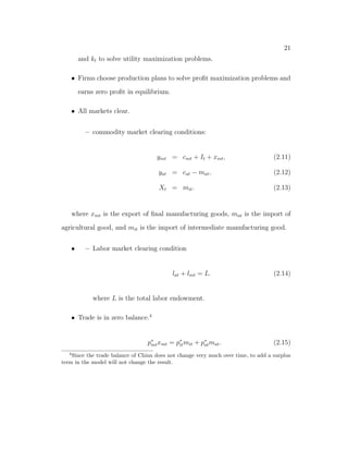 nal manu- 
facturing goods is important for economic development in China. Since China 
is less productive in producing sophisticated intermediate goods, the import 
of intermediate goods releases labor to more productive assembling  