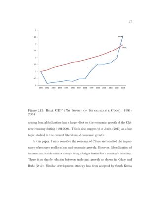nd that TFP can gain 30%- 
50% in China after reallocation of capital and labor to equalize the marginal 
products to the extent observed in the U.S. Another important paper on real- 
location within manufacturing sector of Chinese economy is Song, Storesletten, 
and Zilibotti (2011). They identify that reallocation of labor and capital across 
manufacturing  