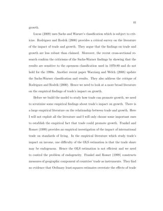 13 
empirical facts about the transformation of Chinese economy. Section 3 de- 
scribes the economic environment. Section 4 discusses the calibration of the 
model to the data of Chinese economy. Section 5 reports and discusses the 
results. Section 6 concludes. 
2.2 Empirical Evidence: The China Miracle 
In this section, we document some of the main empirical facts of China's eco- 
nomic transformation. Figure 2.1 has shown the remarkable growth experience 
of China since the inception of economic reform. In this section, we mainly 
document the empirical facts on structural transformation in China. 
Since the beginning of economic reform in 1978, the rural population has 
been declined signi 