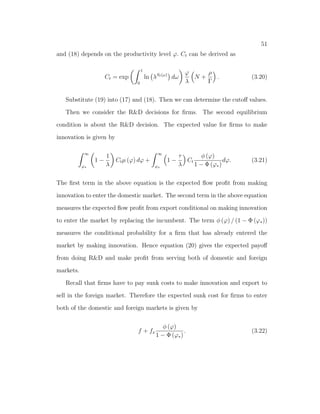 ned above. 
The representative household will sell labor to dierent sectors: agricultural 
sector, intermediate good sector, and  