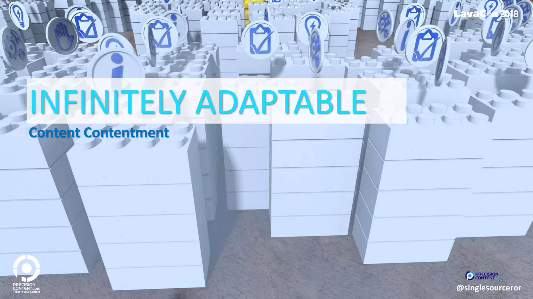 INFINITELY ADAPTABLE
Content Contentment
@singlesourceror
 