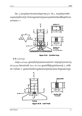 T.Chhay                                                                                NPIC




       Edl Ag CaRkLaépÞmuxkat;rbs;muxkat;snøak;ebtug b¤ bh' / nig Ast CaRkLaépÞmuxkat;Edk
beNþayenAkñúgEdkkgvNÐ½. EdkcMNgRtUv)andak;enAkñúgssrrhUtdl;cMgayEdlesμInwgRCugEvgrbs;
muxkat;ssr h .




     6> 3> Lead hinges
        eBlxøH Lead hinges RtUv)aneRbIenAkñúgeRKagssrebtugGarem:. enAkñúgsnøak;RbePTenH CaTU
eTA lead plate EdlmankMras;BI 20mm eTA 25mm RtUv)anebIedIm,IbBa¢ÚnkMlaMgtamGkS½ Pu eTAeCIg
tag. kMlaMgedk H RtUv)anTb;edayEdkbBaÄrEdldak;enARtg;GkS½rbs;ssr nigRtUv)andak;bBa©Úl




FñwmCab; nigeRKag                                                                        396
 