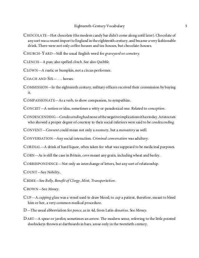 Xvii Century English Vocabulary