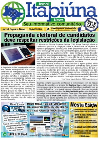 XVIII Edição do jornal Itapiúna News