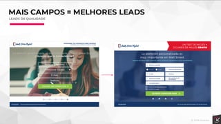 MAIS CAMPOS = MELHORES LEADS
LEADS DE QUALIDADE
 