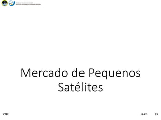 Mercado de Pequenos
Satélites
16:47CTEE 29
 