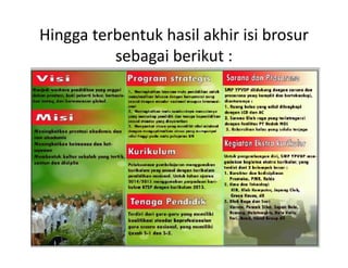 Hingga terbentuk hasil akhir isi brosur
sebagai berikut :
 