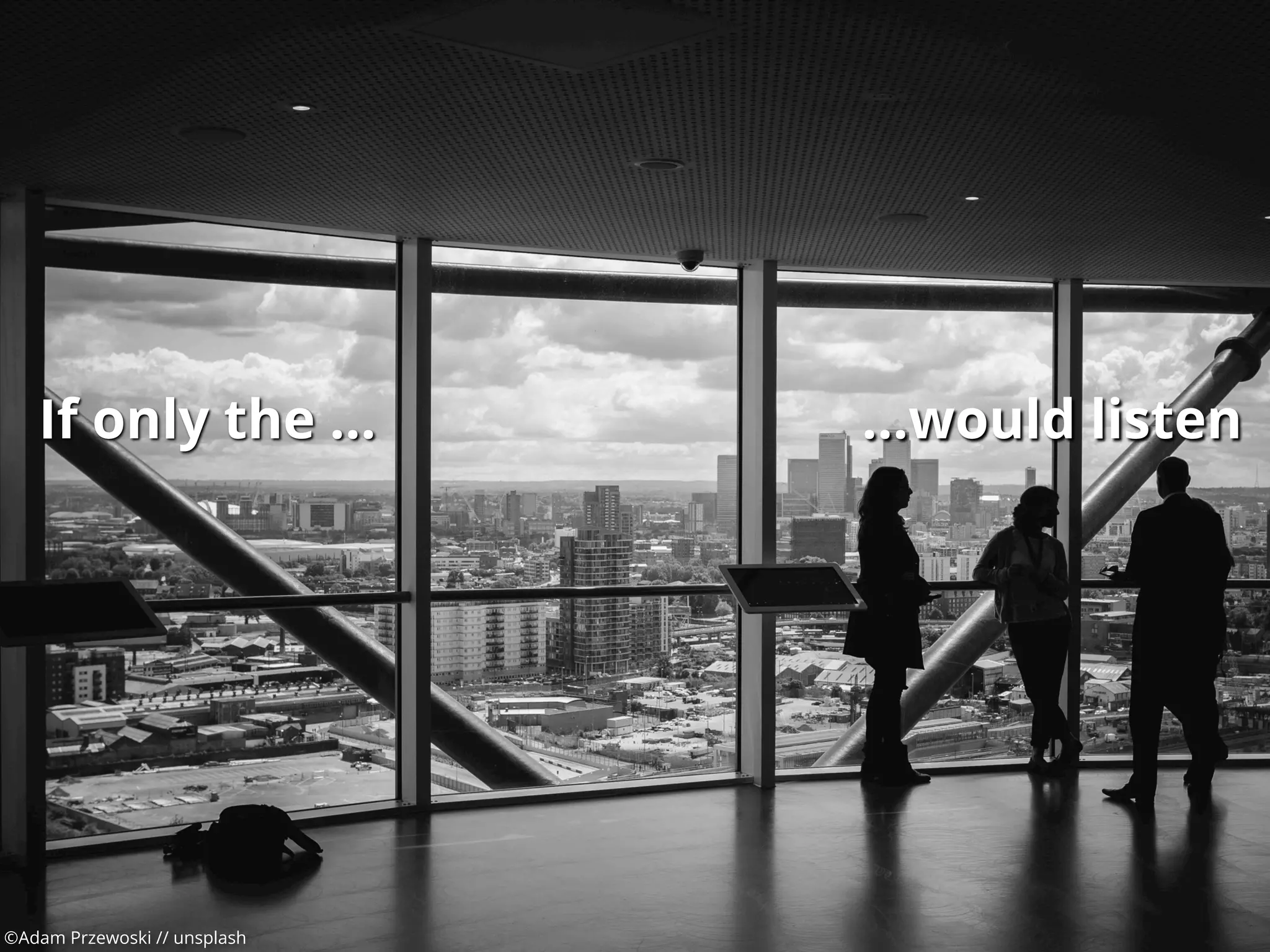 If only the …
©Adam Przewoski // unsplash
…would listen
 