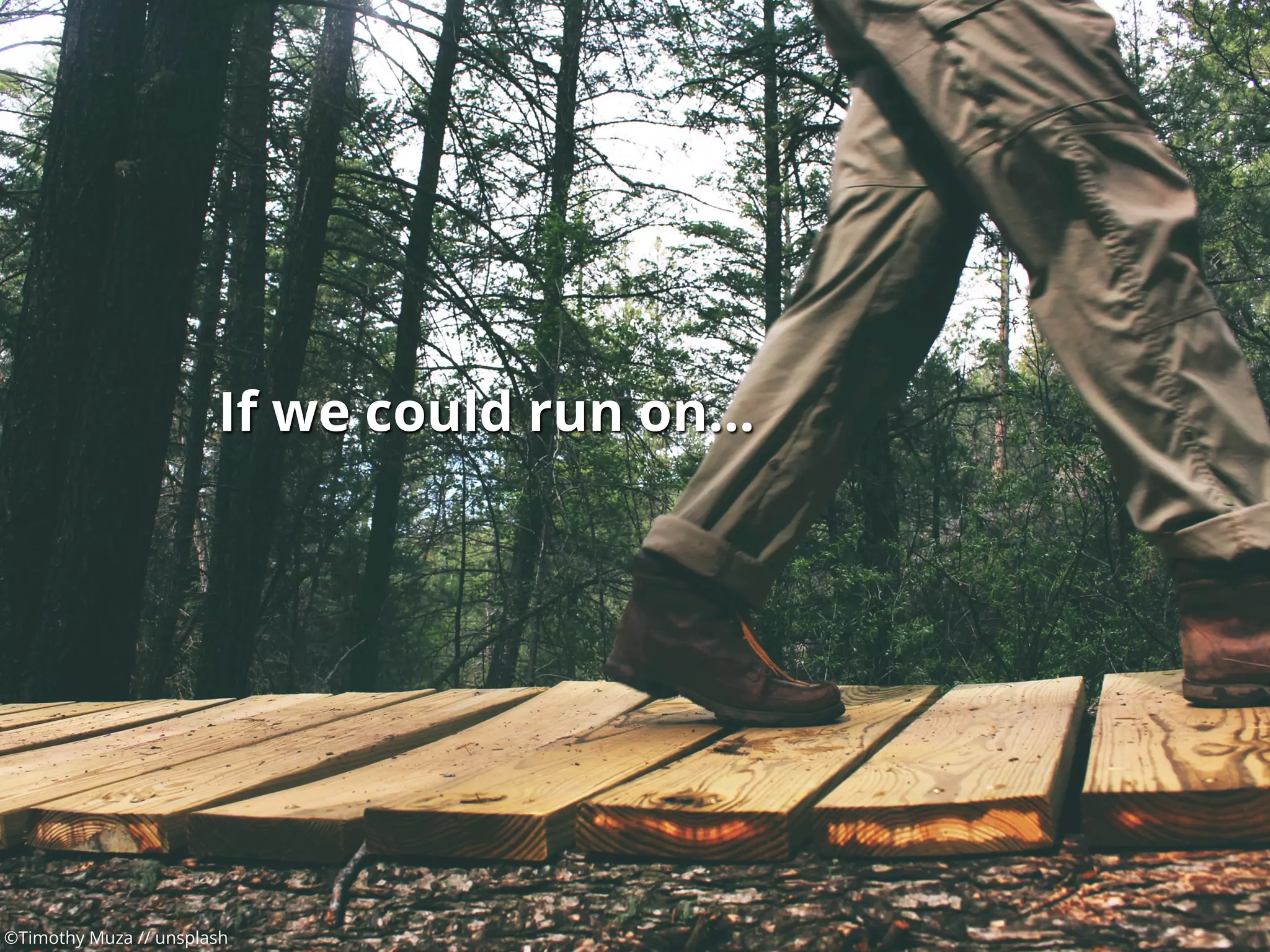 ©Timothy Muza // unsplash
If we could run on…
 