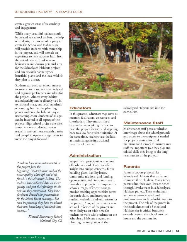 schoolyard habitats how to