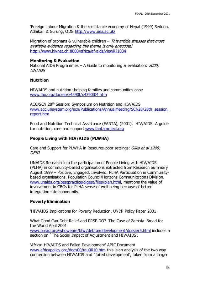 Hiv aids materials publications