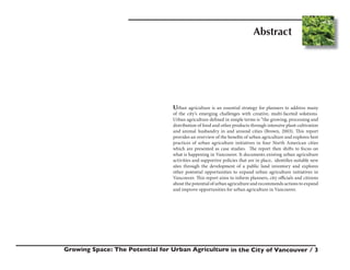 Growing Space: The Potential for Urban Agriculture in the City of ...