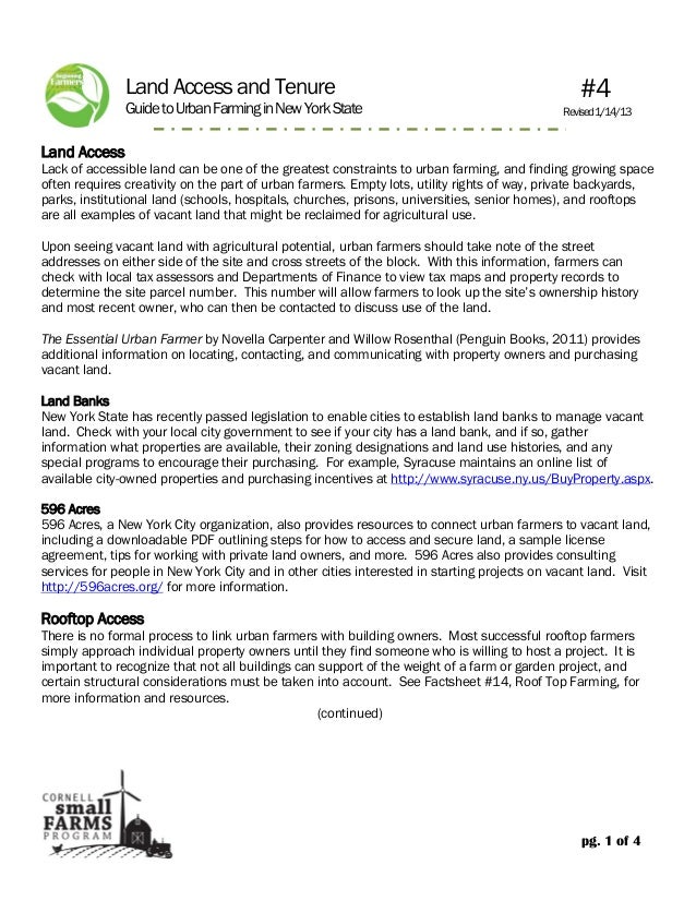 Guide To Urban Farming In New York State