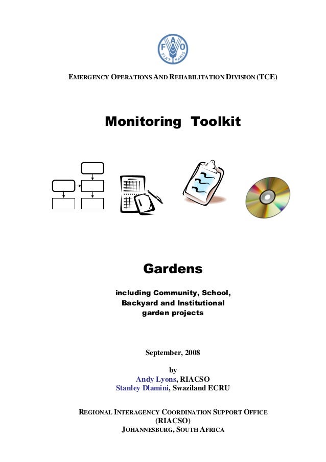 Monitoring Toolkit For School Gardens Community Gardens Institution