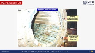 M a r i n e E n g i n e e r i n g K n o w l e d g e U E 2 3 1 | Y A S S E R B . A . F A R A G20 October 2020
Water lubricated S/T
84
 