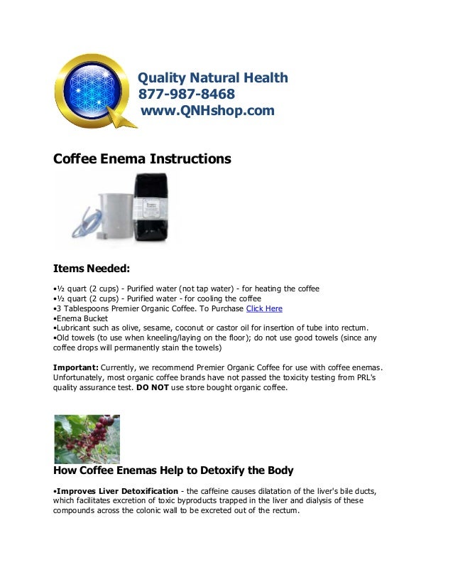 Coffee Enema Instructions