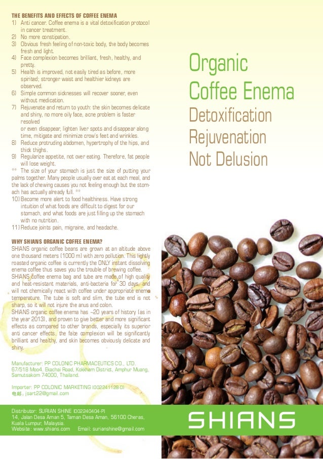 Organic Coffee Enema Detoxification Rejuvenation Not Delusion