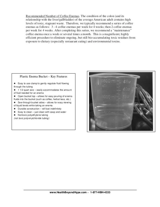 Premier Coffee Enema Instructions