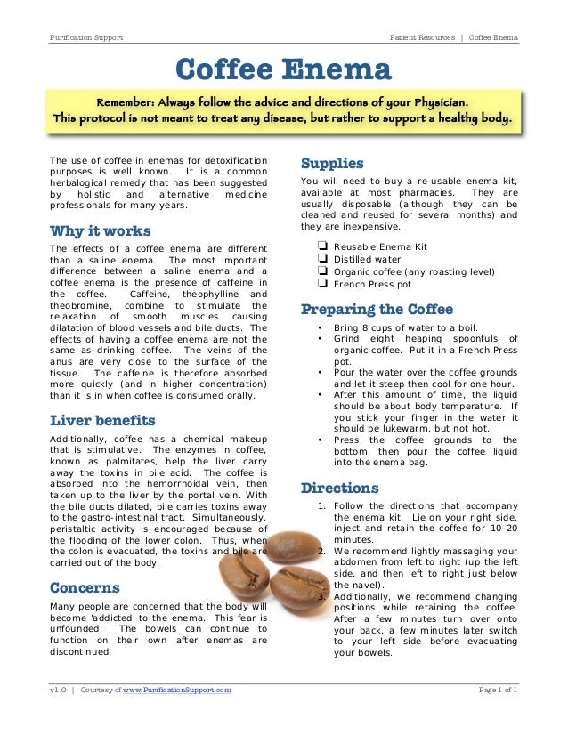 Benefits Of Organic Coffee Enema Benefits Of Organic Coffee Enema
