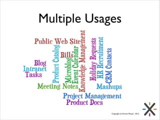 Multiple Usages

Copyright (c) Vincent Massol - 2012

 