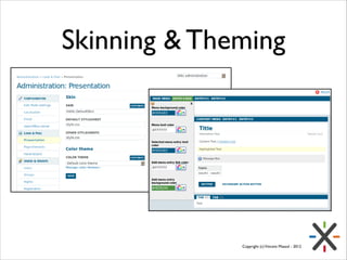 Skinning & Theming

Copyright (c) Vincent Massol - 2012

 