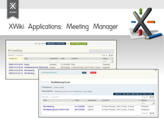 XWiki Applications: Meeting Manager
 