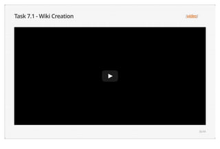 Task 7.1 - Wiki Creation (video) 
Safari Power Saver 
Click to Start Flash Plug-in 
36/44 
 