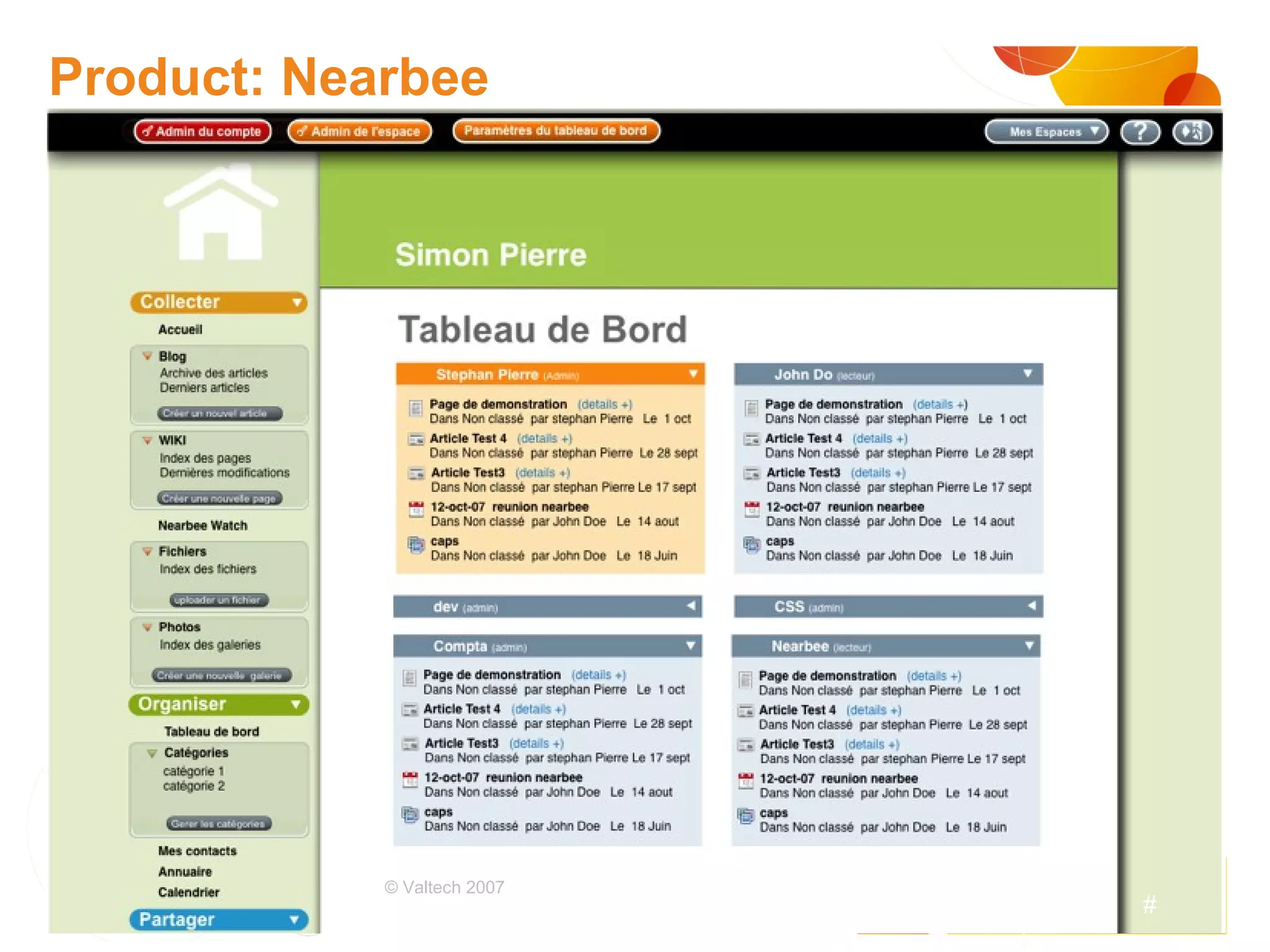 Product: Nearbee # © Valtech 2007 