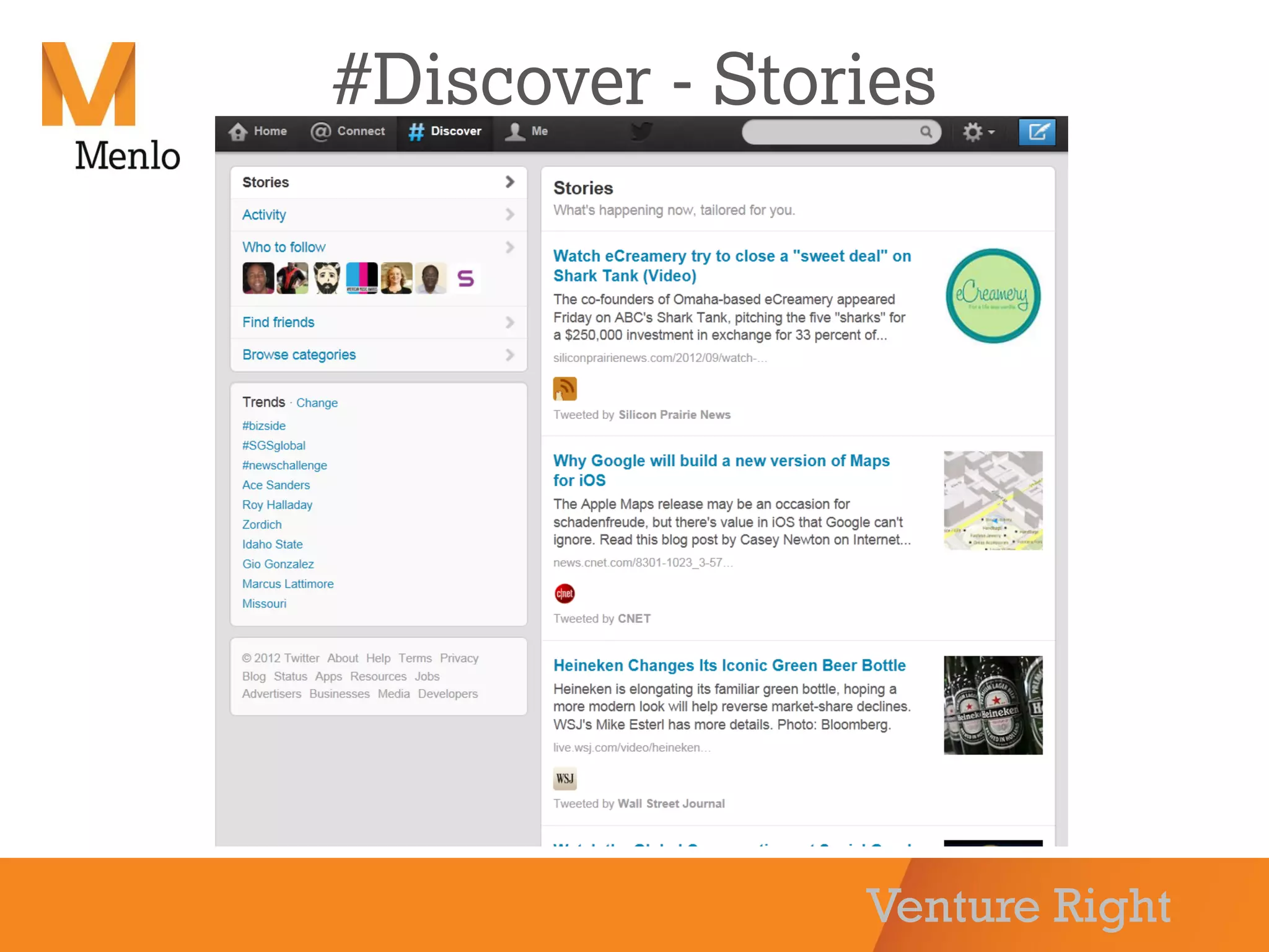 Venture Right
#Discover - Stories
 