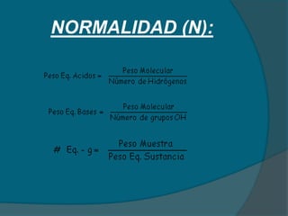 NORMALIDAD (N):