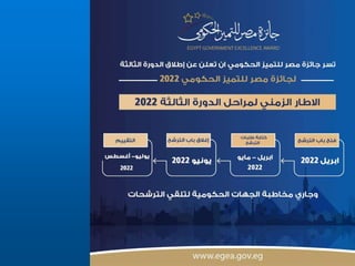 ‫األجندة‬
‫مصر‬ ‫رؤية‬
2030
:
‫تقديم‬
‫الرابع‬ ‫الهدف‬ ‫شرح‬ ‫مع‬ ‫المستدامة‬ ‫التنمية‬ ‫أهداف‬
"
‫الجيد‬ ‫التعليم‬
"
‫الم...