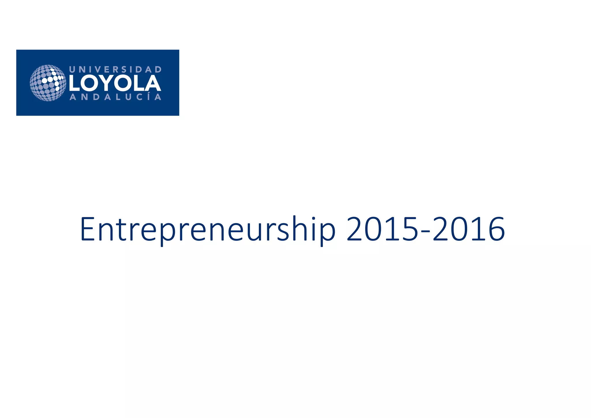 Entrepreneurship 2015-2016
