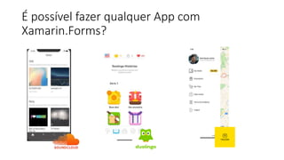 É possível fazer qualquer App com
Xamarin.Forms?
 