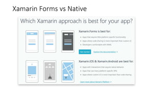 Xamarin Forms vs Native
 