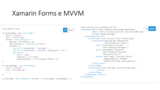 Xamarin Forms e MVVM
 