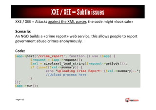 XXE Exposed: SQLi, XSS, XXE and XEE against Web Services