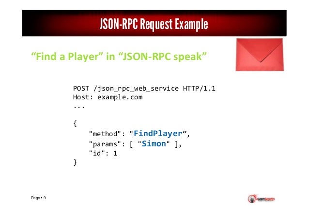 request jsonrpc example Services XXE Exposed: SQLi, and against XXE XSS, Web XEE
