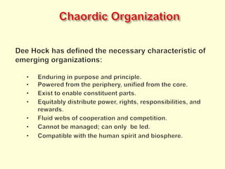 Dynamic structure and social harmony.Holonic Manufacturing SystemHolonic Manufacturing Systems (HMS) was first proposed as a new manufacturing paradigm at the beginning of 1990.In an HMS, key elements such as machines, work centers, plants, parts, products, persons, departments, or divisions have autonomous and cooperative properties.