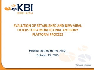 Heather Bethea Horne, Ph.D.
October 15, 2015
 
