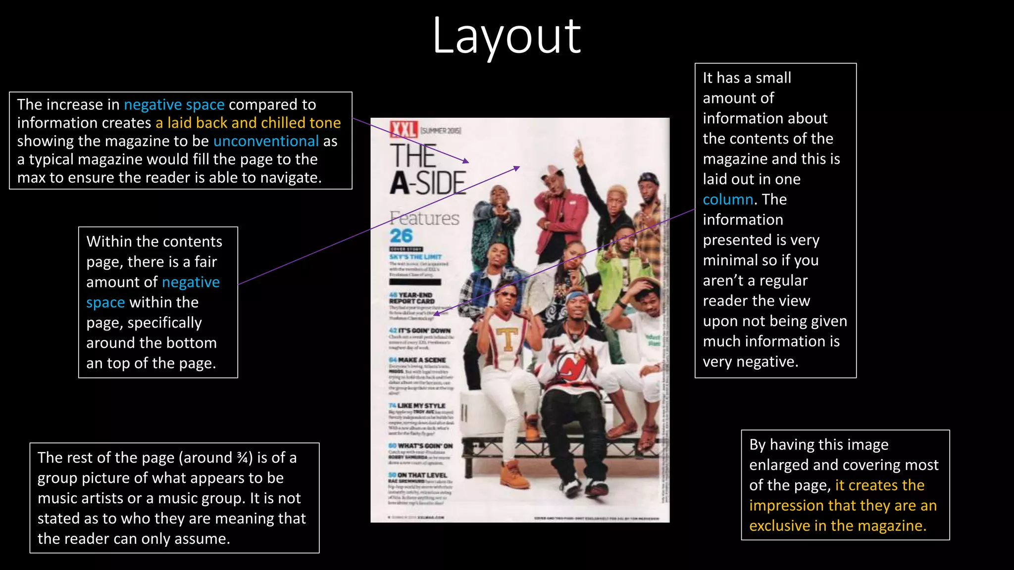 XXL MAGAZINE CONTENTS PAGE ANALYSIS | PPTX