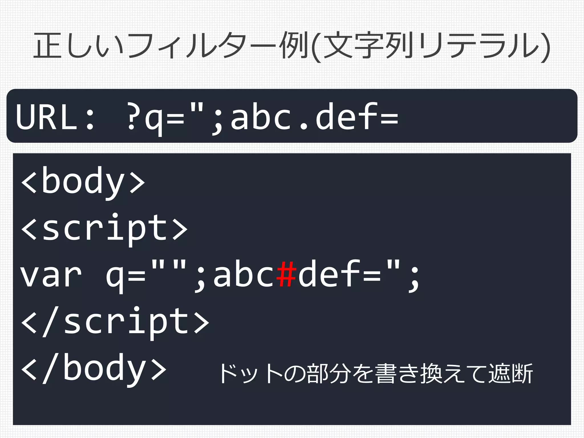 みやすく
(j|(&[#()[].]x?0*((74)|(4A)|(106)|(6A));?))
([t]|(&(([#()[].]x?0*(9|(13)|(10)|A|D);?)|(tab;)|(new
line;))))*
(a|(&[#()[].]x?0*((65)|(41)|(97)|(61));?))
([t]|(&(([#()[].]x?0*(9|(13)|(10)|A|D);?)|(tab;)|(new
line;))))*
～ 省略 ～
(t|(&[#()[].]x?0*((84)|(54)|(116)|(74));?))
([t]|(&(([#()[].]x?0*(9|(13)|(10)|A|D);?)|(tab;)|(new
line;))))*
(:|(&(([#()[].]x?0*((58)|(3A));?)|(colon;)))).
タブまたは改行文字が0文字以上あり、
 