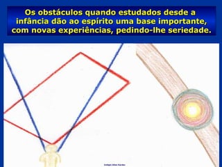 Os obstáculos quando estudados desde aOs obstáculos quando estudados desde a
infância dão ao espírito uma base importante,infância dão ao espírito uma base importante,
com novas experiências, pedindo-lhe seriedade.com novas experiências, pedindo-lhe seriedade.
Colégio Allan Kardec
 