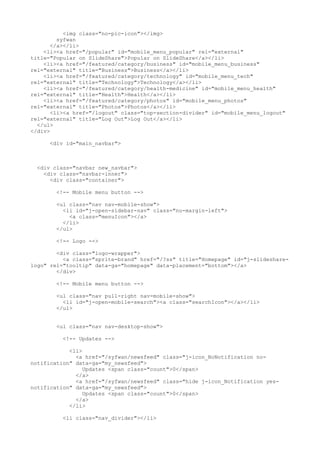 <img class="no-pic-icon"></img> 
syfwan 
</a></li> 
<li><a href="/popular" id="mobile_menu_popular" rel="external" 
title="Popular on SlideShare">Popular on SlideShare</a></li> 
<li><a href="/featured/category/business" id="mobile_menu_business" 
rel="external" title="Business">Business</a></li> 
<li><a href="/featured/category/technology" id="mobile_menu_tech" 
rel="external" title="Technology">Technology</a></li> 
<li><a href="/featured/category/health-medicine" id="mobile_menu_health" 
rel="external" title="Health">Health</a></li> 
<li><a href="/featured/category/photos" id="mobile_menu_photos" 
rel="external" title="Photos">Photos</a></li> 
<li><a href="/logout" class="top-section-divider" id="mobile_menu_logout" 
rel="external" title="Log Out">Log Out</a></li> 
</ul> 
</div> 
<div id="main_navbar"> 
<div class="navbar new_navbar"> 
<div class="navbar-inner"> 
<div class="container"> 
<!-- Mobile menu button --> 
<ul class="nav nav-mobile-show"> 
<li id="j-open-sidebar-nav" class="no-margin-left"> 
<a class="menuIcon"></a> 
</li> 
</ul> 
<!-- Logo --> 
<div class="logo-wrapper"> 
<a class="sprite-brand" href="/?ss" title="Homepage" id="j-slideshare-logo" 
rel="tooltip" data-ga="homepage" data-placement="bottom"></a> 
</div> 
<!-- Mobile menu button --> 
<ul class="nav pull-right nav-mobile-show"> 
<li id="j-open-mobile-search"><a class="searchIcon"></a></li> 
</ul> 
<ul class="nav nav-desktop-show"> 
<!-- Updates --> 
<li> 
<a href="/syfwan/newsfeed" class="j-icon_NoNotification no-notification" 
data-ga="my_newsfeed"> 
Updates <span class="count">0</span> 
</a> 
<a href="/syfwan/newsfeed" class="hide j-icon_Notification yes-notification" 
data-ga="my_newsfeed"> 
Updates <span class="count">0</span> 
</a> 
</li> 
<li class="nav_divider"></li> 
 