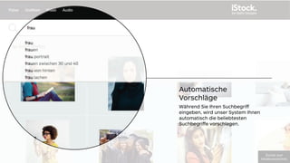 Automatische
Vorschläge
Während Sie Ihren Suchbegriﬀ
eingeben, wird unser System Ihnen
automatisch die beliebtesten
Suchbegriﬀe vorschlagen.
!"#$%&'(")'
*+,-./012#(23%,+304
 