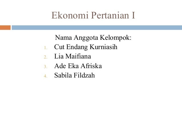 Kebijakan Pemerintah Dalam Pembangunan Pertanian
